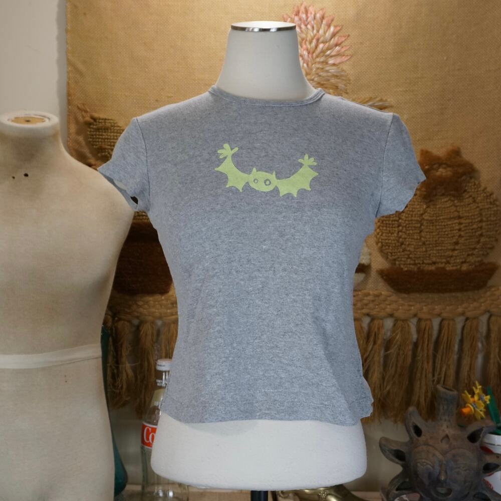 Vintage Xhilaration bat glow in the dark graphic baby tee